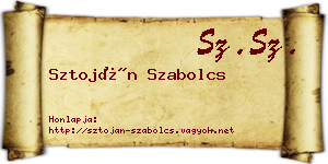 Sztoján Szabolcs névjegykártya