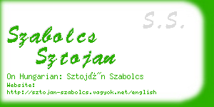 szabolcs sztojan business card